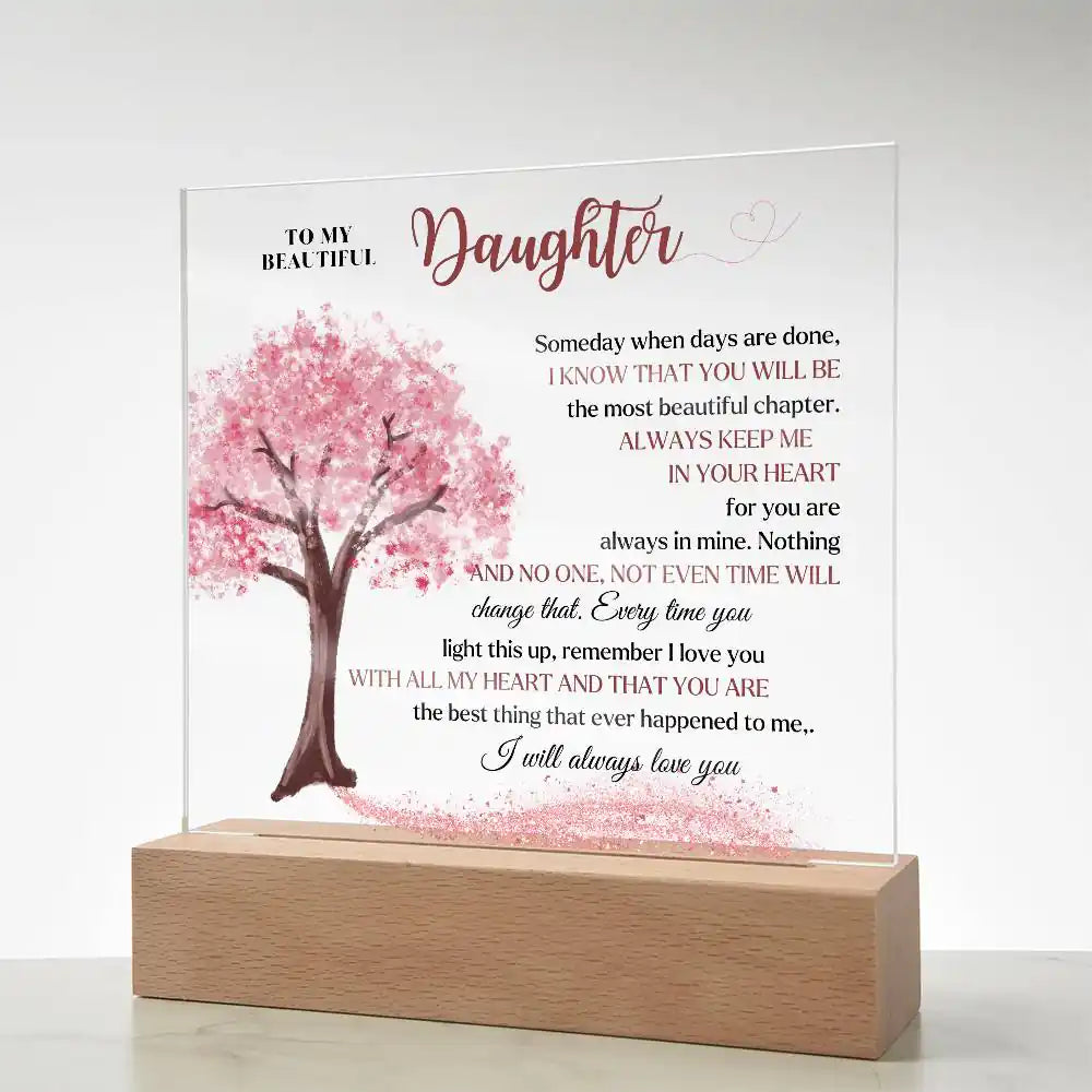 Keep Me In Your Heart Acrylic Gift For Daughter Gift for 708 - Home & Garden > Decor > Decorative Plaques | Gifting2Go
