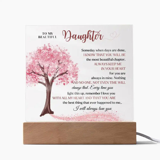 Keep Me In Your Heart Acrylic Gift For Daughter Gift for 708 - Home & Garden > Decor > Decorative Plaques | Gifting2Go