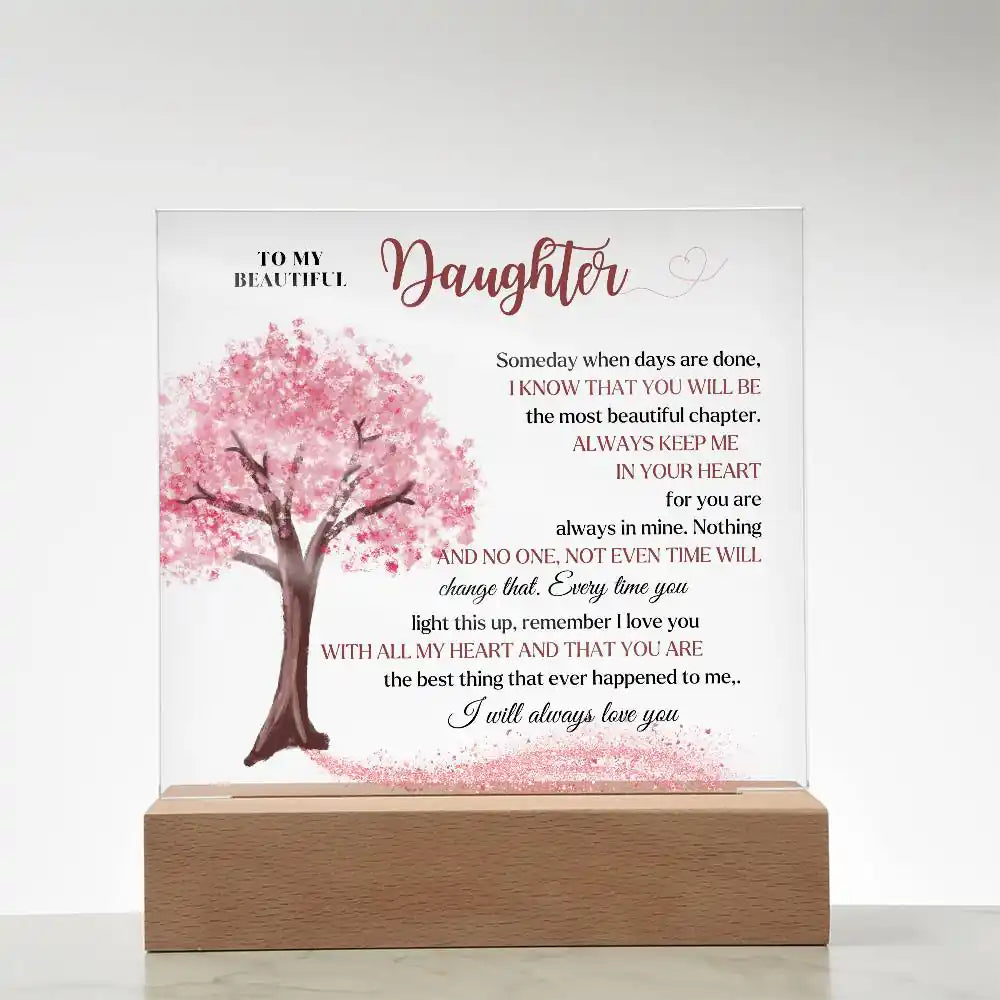 Keep Me In Your Heart Acrylic Gift For Daughter Gift for 708 - Home & Garden > Decor > Decorative Plaques | Gifting2Go