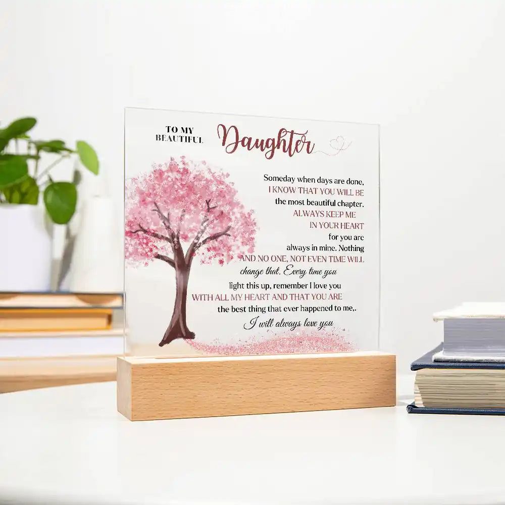 Keep Me In Your Heart Acrylic Gift For Daughter Gift for 708 - Home & Garden > Decor > Decorative Plaques | Gifting2Go