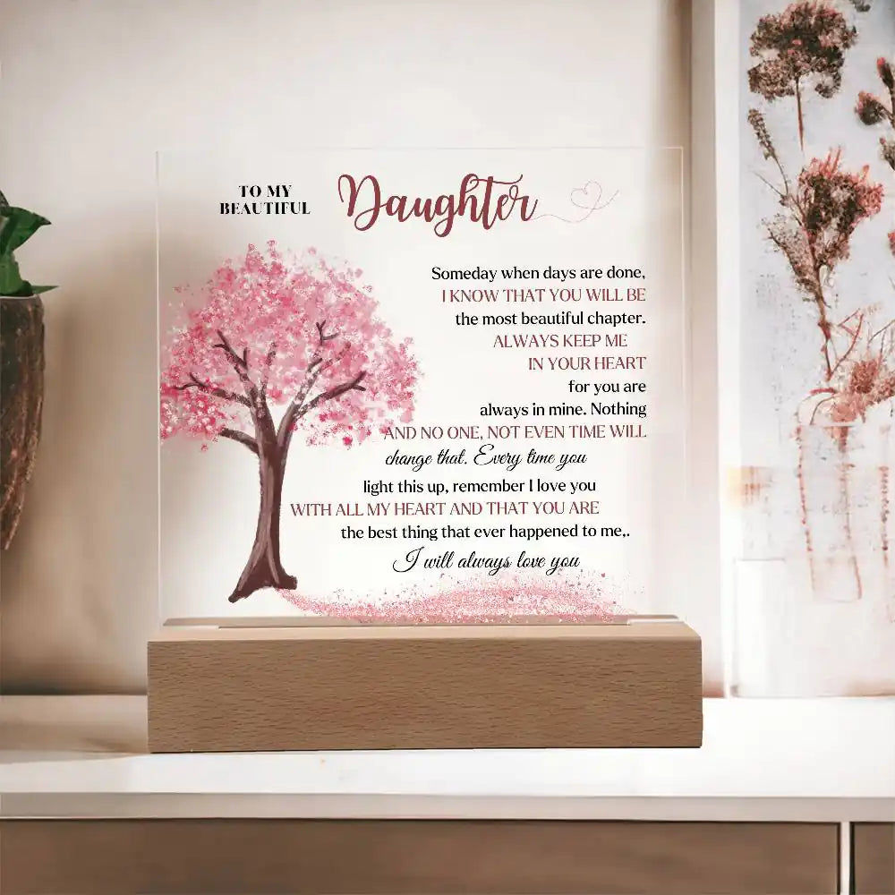 Keep Me In Your Heart Acrylic Gift For Daughter Gift for 708 - Home & Garden > Decor > Decorative Plaques | Gifting2Go