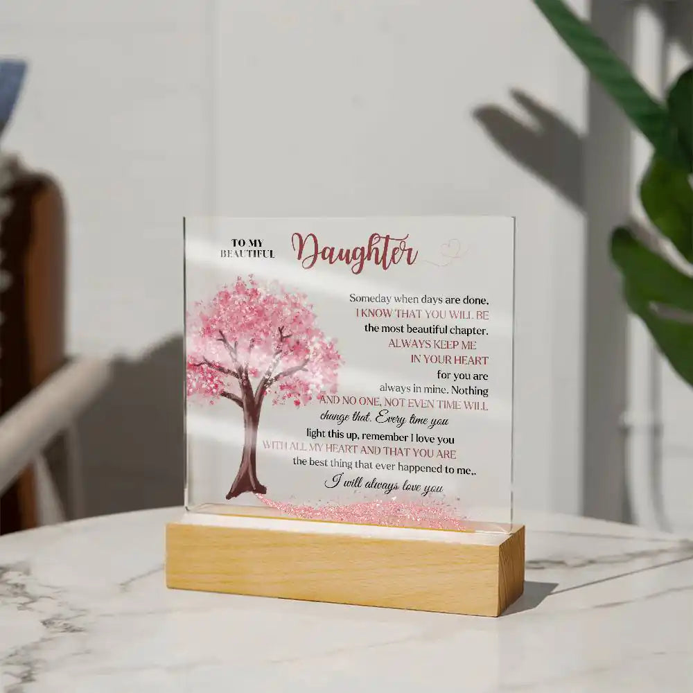 Keep Me In Your Heart Acrylic Gift For Daughter Gift for 708 - Home & Garden > Decor > Decorative Plaques | Gifting2Go