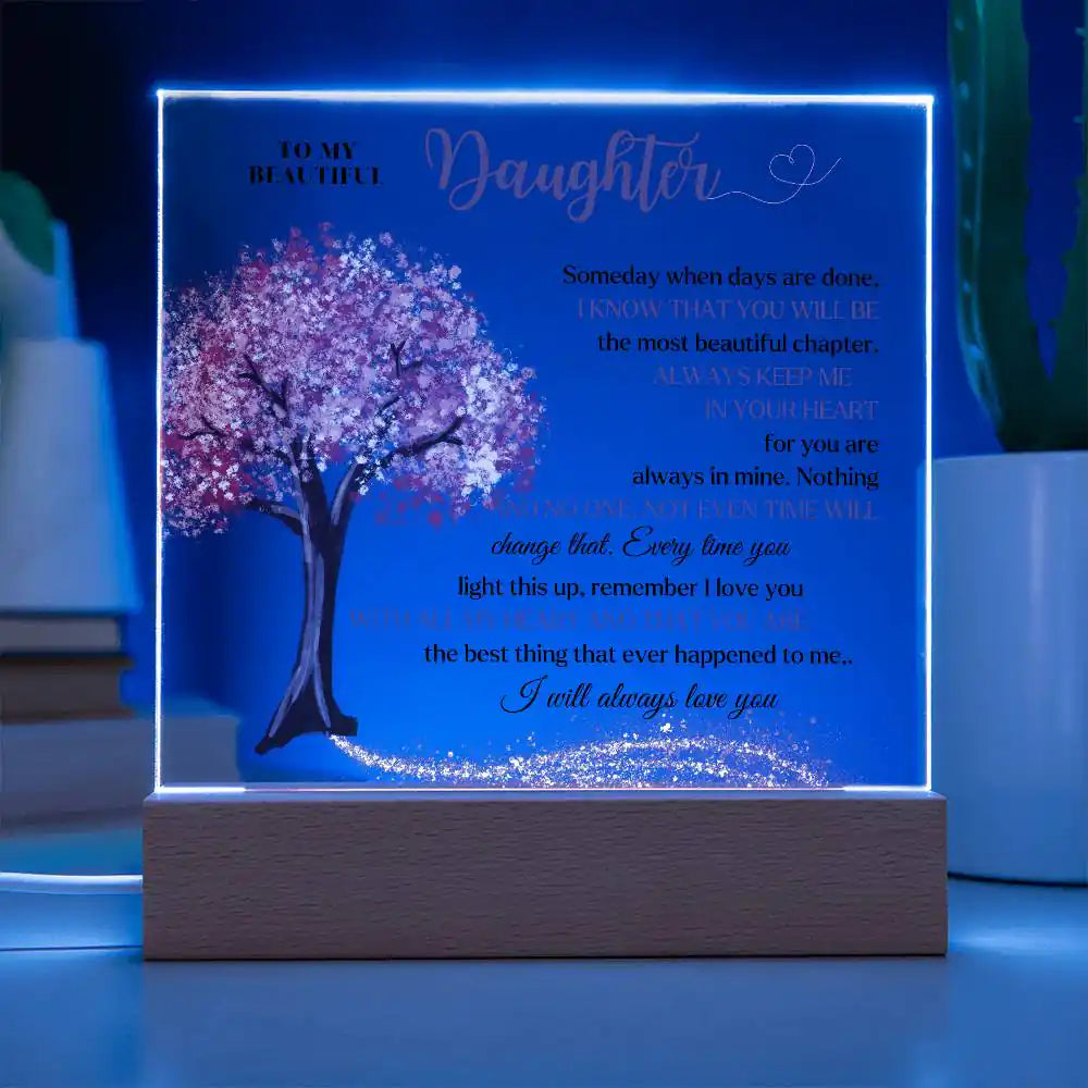 Keep Me In Your Heart Acrylic Gift For Daughter Gift for 708 - Home & Garden > Decor > Decorative Plaques | Gifting2Go