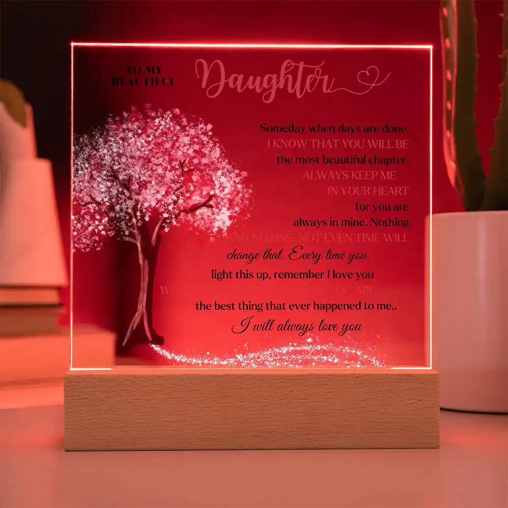Keep Me In Your Heart Acrylic Gift For Daughter Gift for 708 - Home & Garden > Decor > Decorative Plaques | Gifting2Go