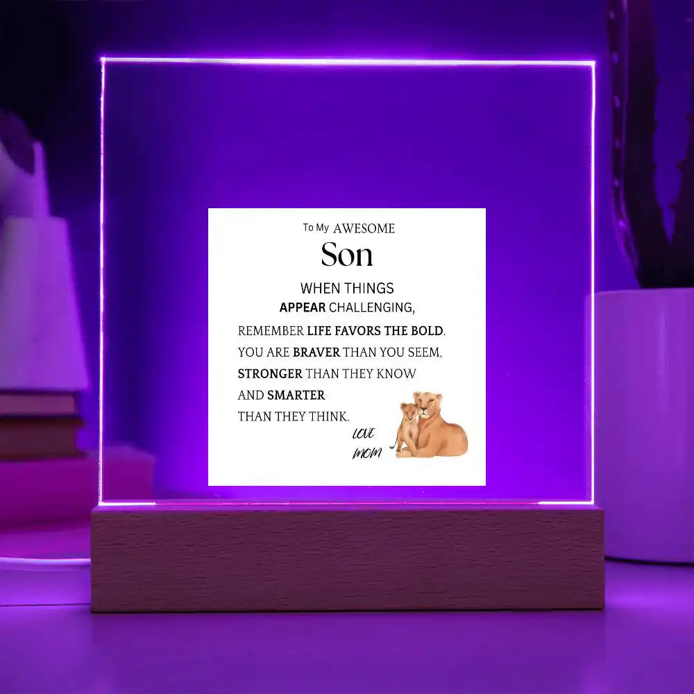 Life Favors The Bold Gift For Son Gift for 708 - Home & Garden > Decor > Decorative Plaques | Gifting2Go
