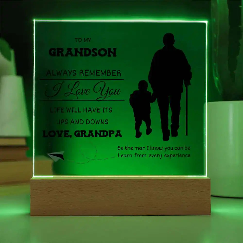Life Has Ups and Downs Grandson Gift Gift for 708 - Home & Garden > Decor > Decorative Plaques | Gifting2Go