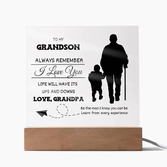 Life Has Ups and Downs Grandson Gift Gift for 708 - Home & Garden > Decor > Decorative Plaques | Gifting2Go