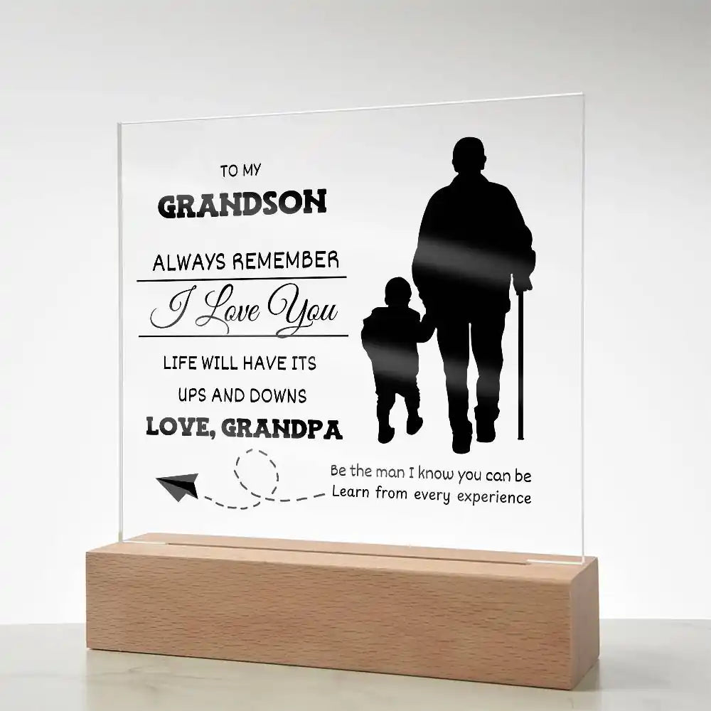Life Has Ups and Downs Grandson Gift Gift for 708 - Home & Garden > Decor > Decorative Plaques | Gifting2Go
