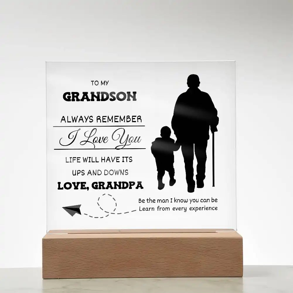 Life Has Ups and Downs Grandson Gift Gift for 708 - Home & Garden > Decor > Decorative Plaques | Gifting2Go
