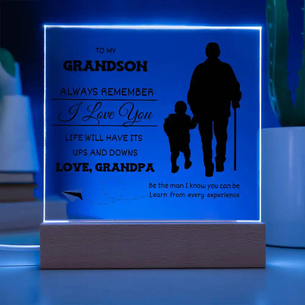 Life Has Ups and Downs Grandson Gift Gift for 708 - Home & Garden > Decor > Decorative Plaques | Gifting2Go