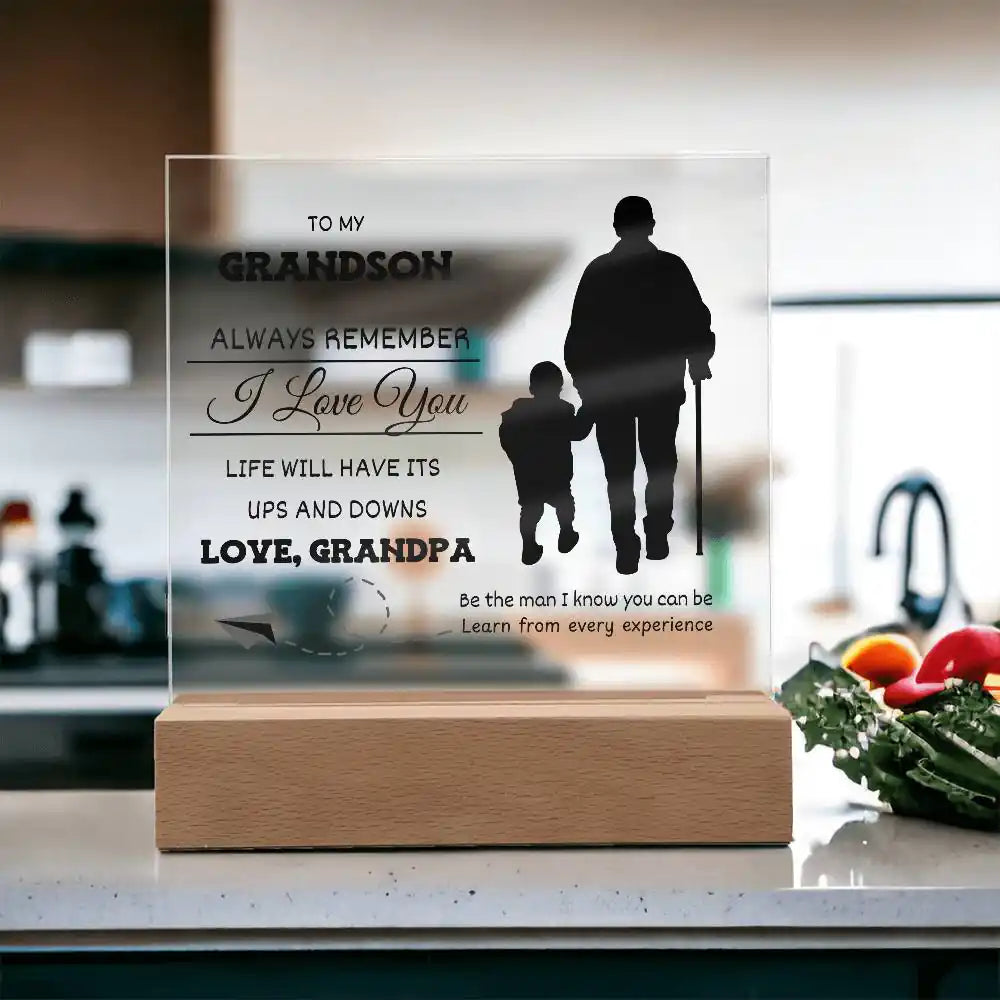 Life Has Ups and Downs Grandson Gift Gift for 708 - Home & Garden > Decor > Decorative Plaques | Gifting2Go