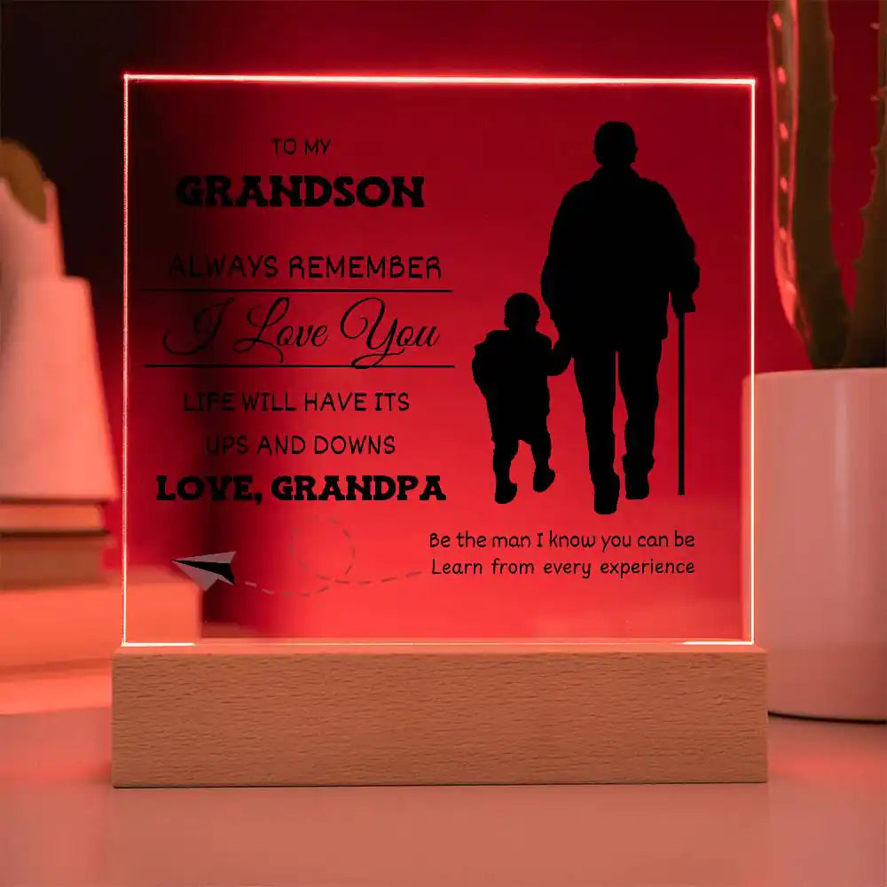Life Has Ups and Downs Grandson Gift Gift for 708 - Home & Garden > Decor > Decorative Plaques | Gifting2Go