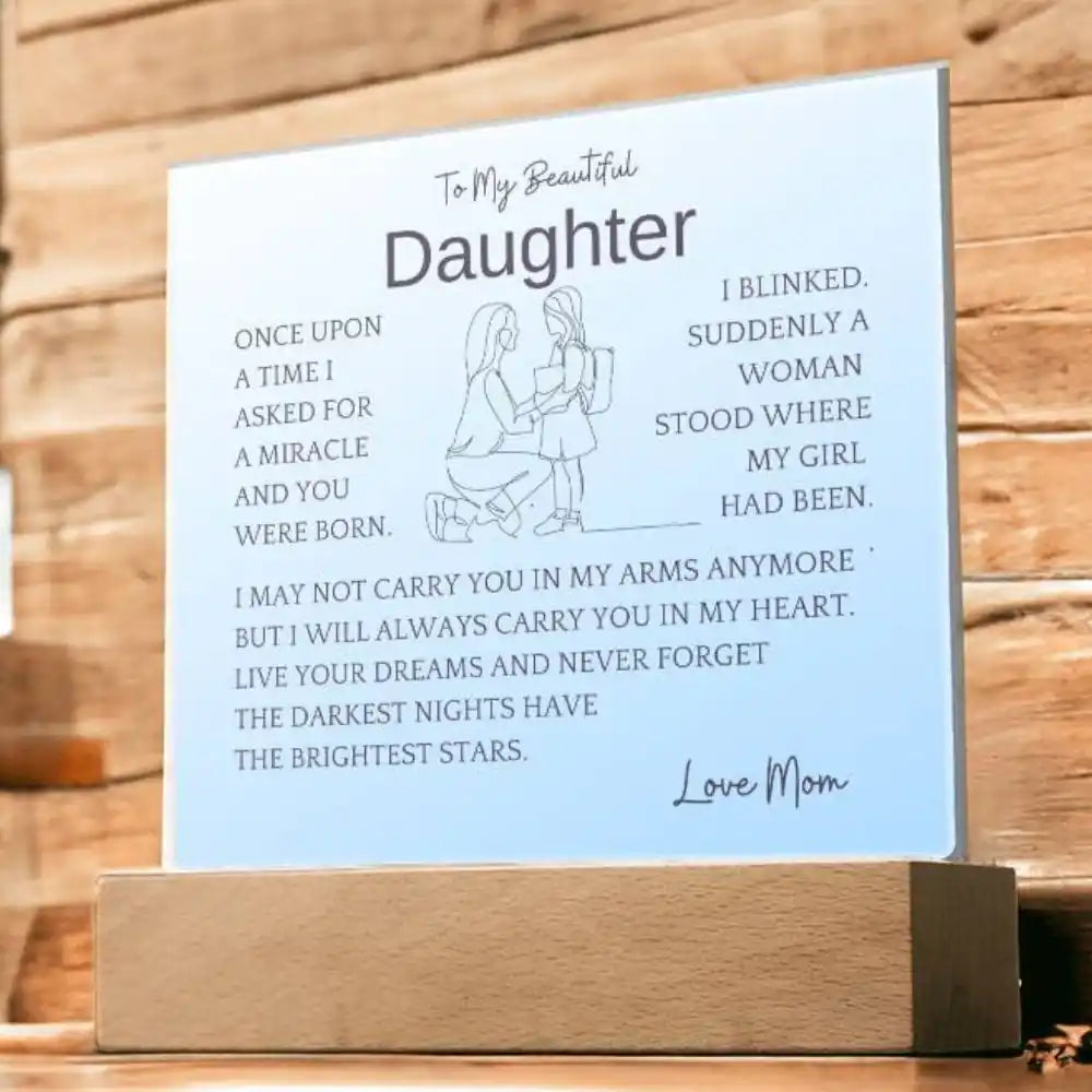 Live Your Dreams Gift For Daughter Gift for 708 - Home & Garden > Decor > Decorative Plaques | Gifting2Go