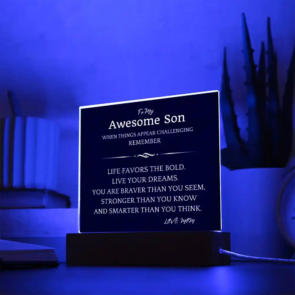 Live Your Dreams Gift For Son Gift for 708 - Home & Garden > Decor > Decorative Plaques | Gifting2Go