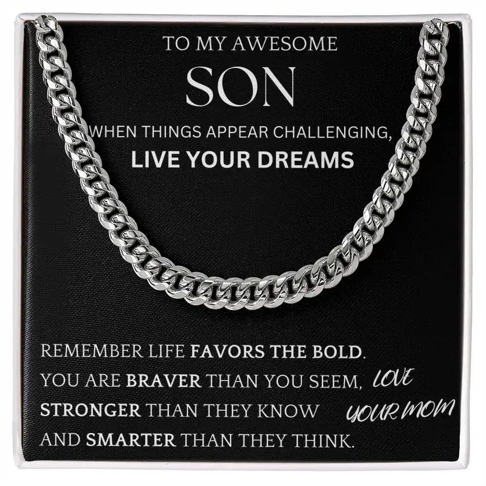 Live Your Dreams Gift For Son Gift for Jewelry | Gifting2Go