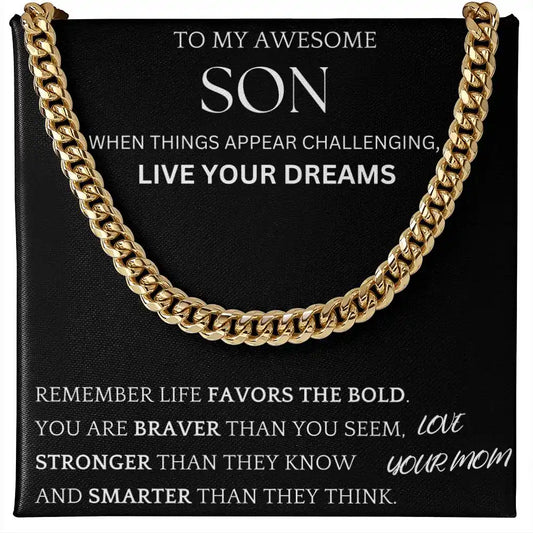Live Your Dreams Gift For Son Gift for Jewelry | Gifting2Go