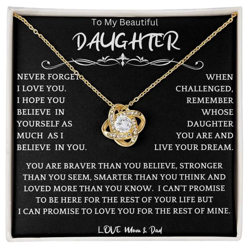 Live Your Dreams Necklace Gift From Mom & Dad gifting2go-com.myshopify.com