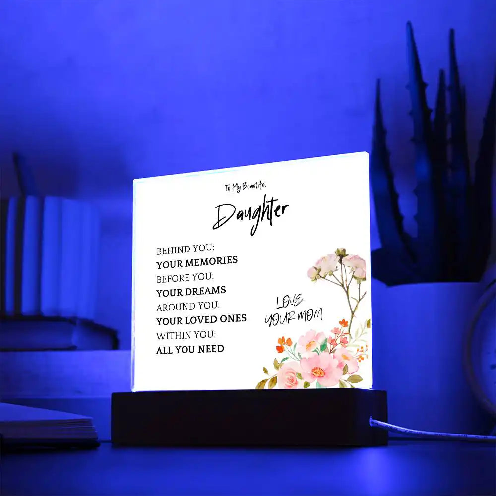 Memories Dreams Acrylic Plaque Gift For Daughter Gift for 708 - Home & Garden > Decor > Decorative Plaques | Gifting2Go