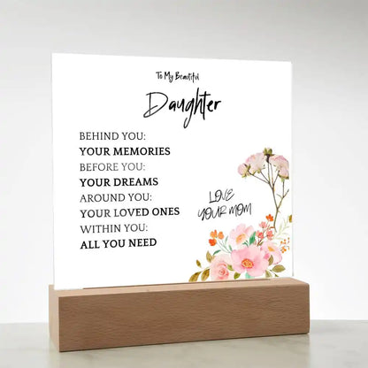 Memories Dreams Acrylic Plaque Gift For Daughter Gift for 708 - Home & Garden > Decor > Decorative Plaques | Gifting2Go