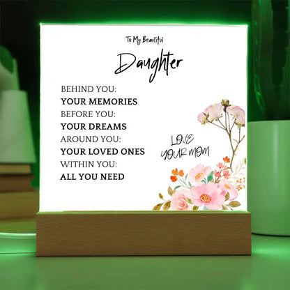 Memories Dreams Acrylic Plaque Gift For Daughter Gift for 708 - Home & Garden > Decor > Decorative Plaques | Gifting2Go