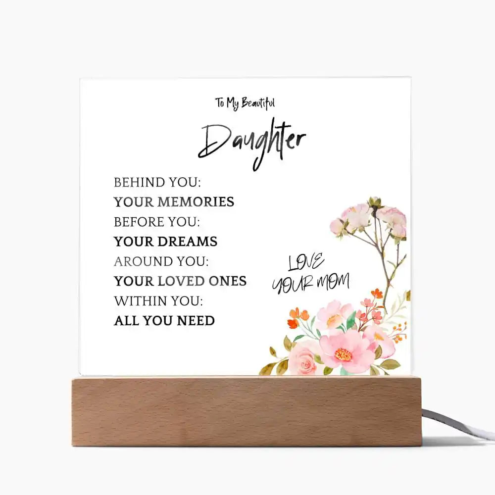 Memories Dreams Acrylic Plaque Gift For Daughter Gift for 708 - Home & Garden > Decor > Decorative Plaques | Gifting2Go