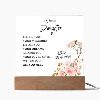 Memories Dreams Acrylic Plaque Gift For Daughter Gift for 708 - Home & Garden > Decor > Decorative Plaques | Gifting2Go