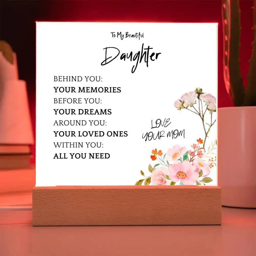 Memories Dreams Acrylic Plaque Gift For Daughter Gift for 708 - Home & Garden > Decor > Decorative Plaques | Gifting2Go