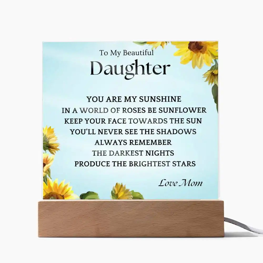 Shadows Gift For Daughter Acrylic Plaque Gift for 708 - Home & Garden > Decor > Decorative Plaques | Gifting2Go