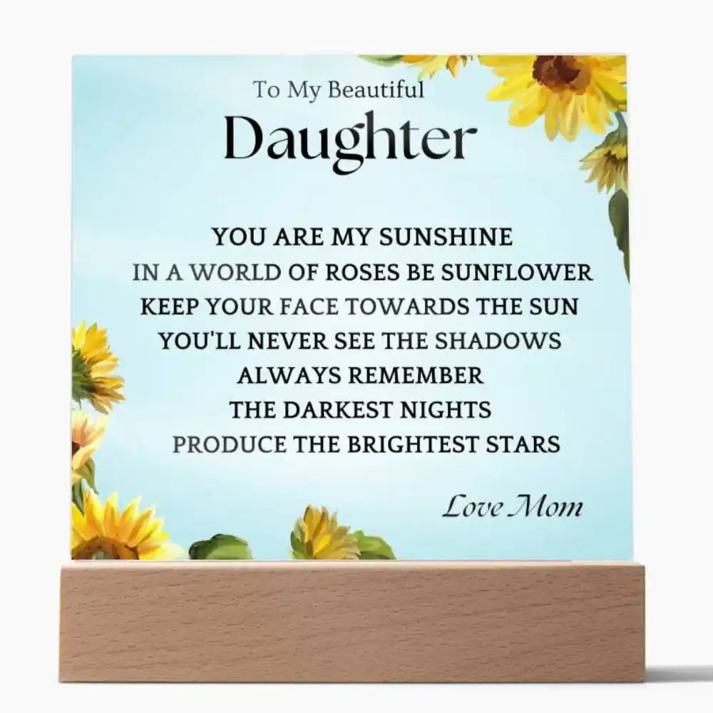Shadows Gift For Daughter Acrylic Plaque Gift for 708 - Home & Garden > Decor > Decorative Plaques | Gifting2Go