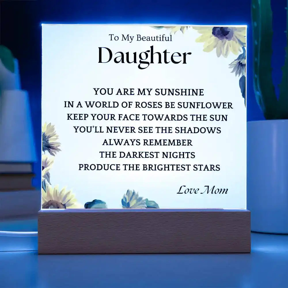 Shadows Gift For Daughter Acrylic Plaque Gift for 708 - Home & Garden > Decor > Decorative Plaques | Gifting2Go