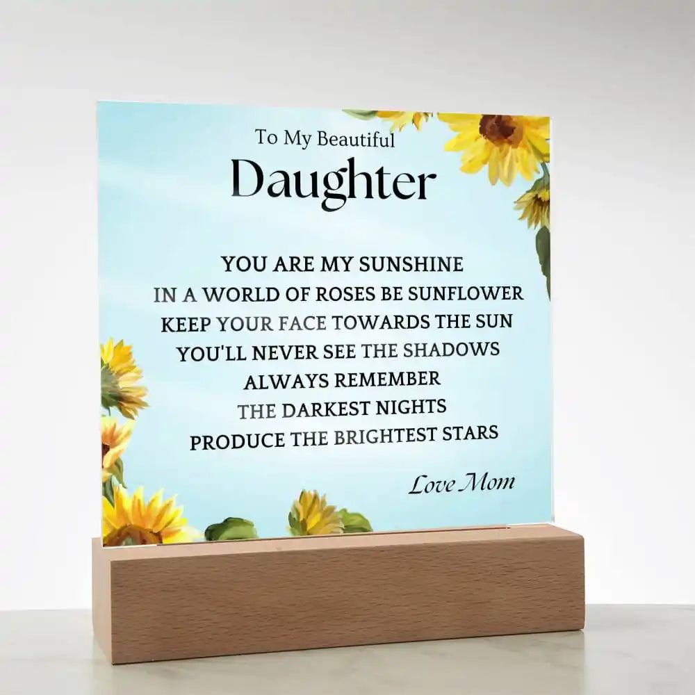 Shadows Gift For Daughter Acrylic Plaque Gift for 708 - Home & Garden > Decor > Decorative Plaques | Gifting2Go