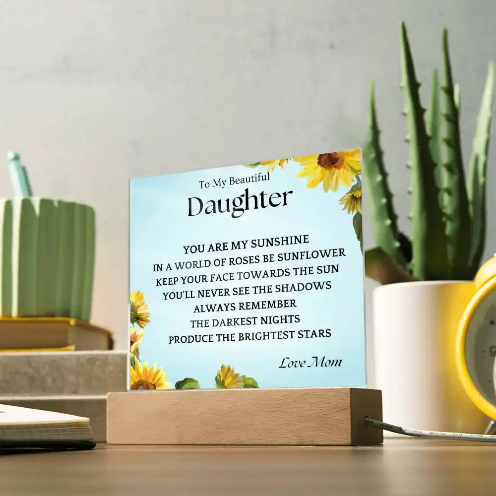 Shadows Gift For Daughter Acrylic Plaque Gift for 708 - Home & Garden > Decor > Decorative Plaques | Gifting2Go