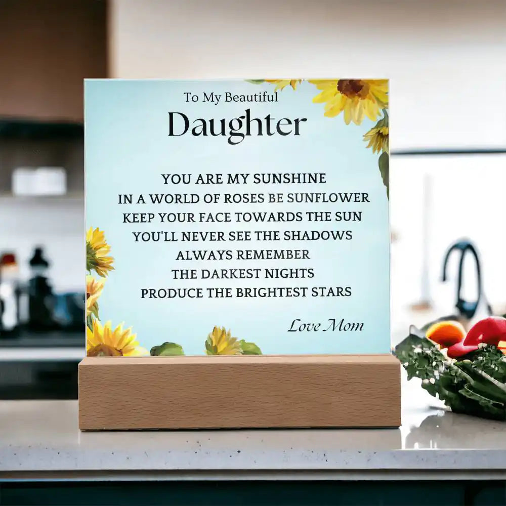 Shadows Gift For Daughter Acrylic Plaque Gift for 708 - Home & Garden > Decor > Decorative Plaques | Gifting2Go