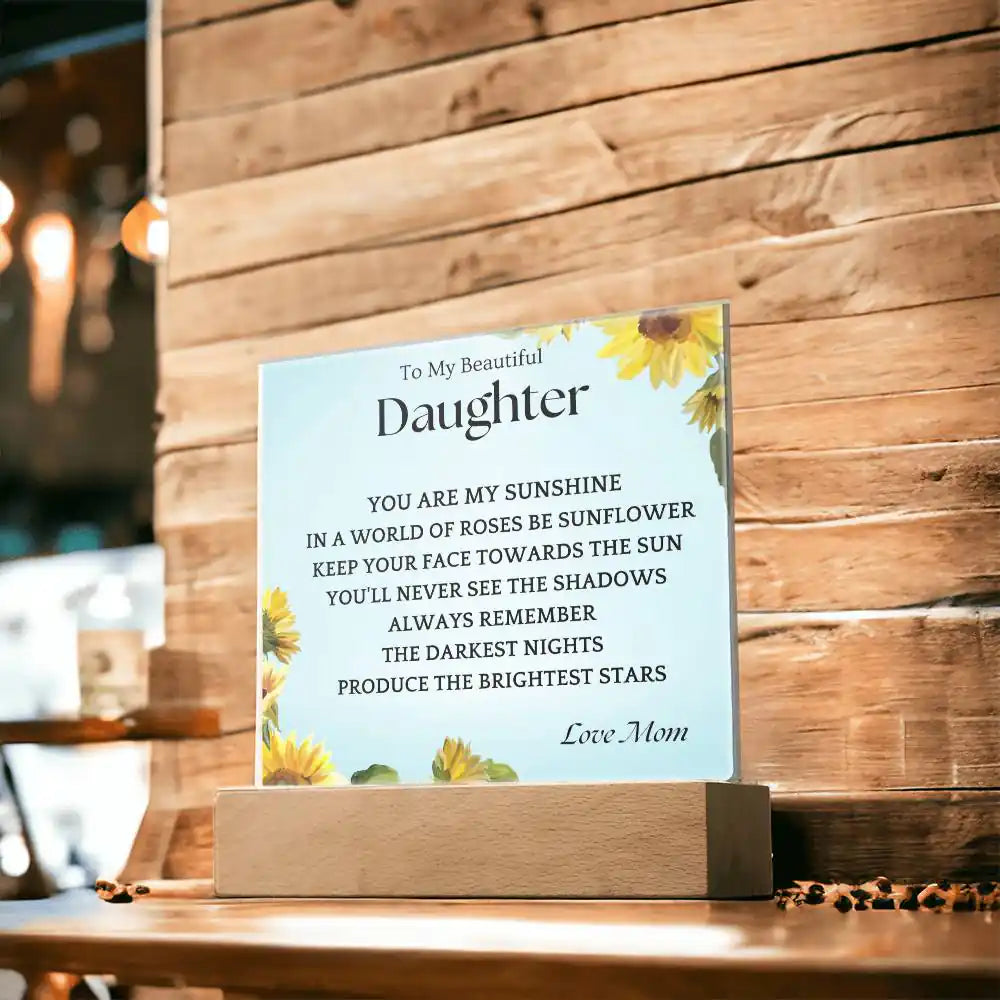 Shadows Gift For Daughter Acrylic Plaque Gift for 708 - Home & Garden > Decor > Decorative Plaques | Gifting2Go