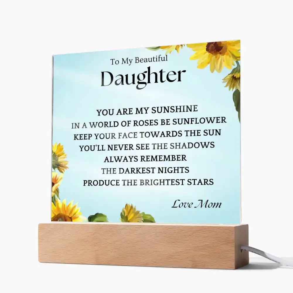 Shadows Gift For Daughter Acrylic Plaque Gift for 708 - Home & Garden > Decor > Decorative Plaques | Gifting2Go