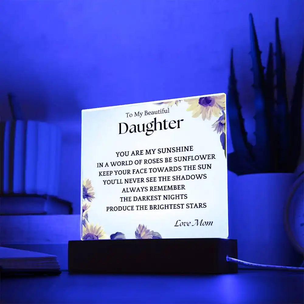 Shadows Gift For Daughter Acrylic Plaque Gift for 708 - Home & Garden > Decor > Decorative Plaques | Gifting2Go