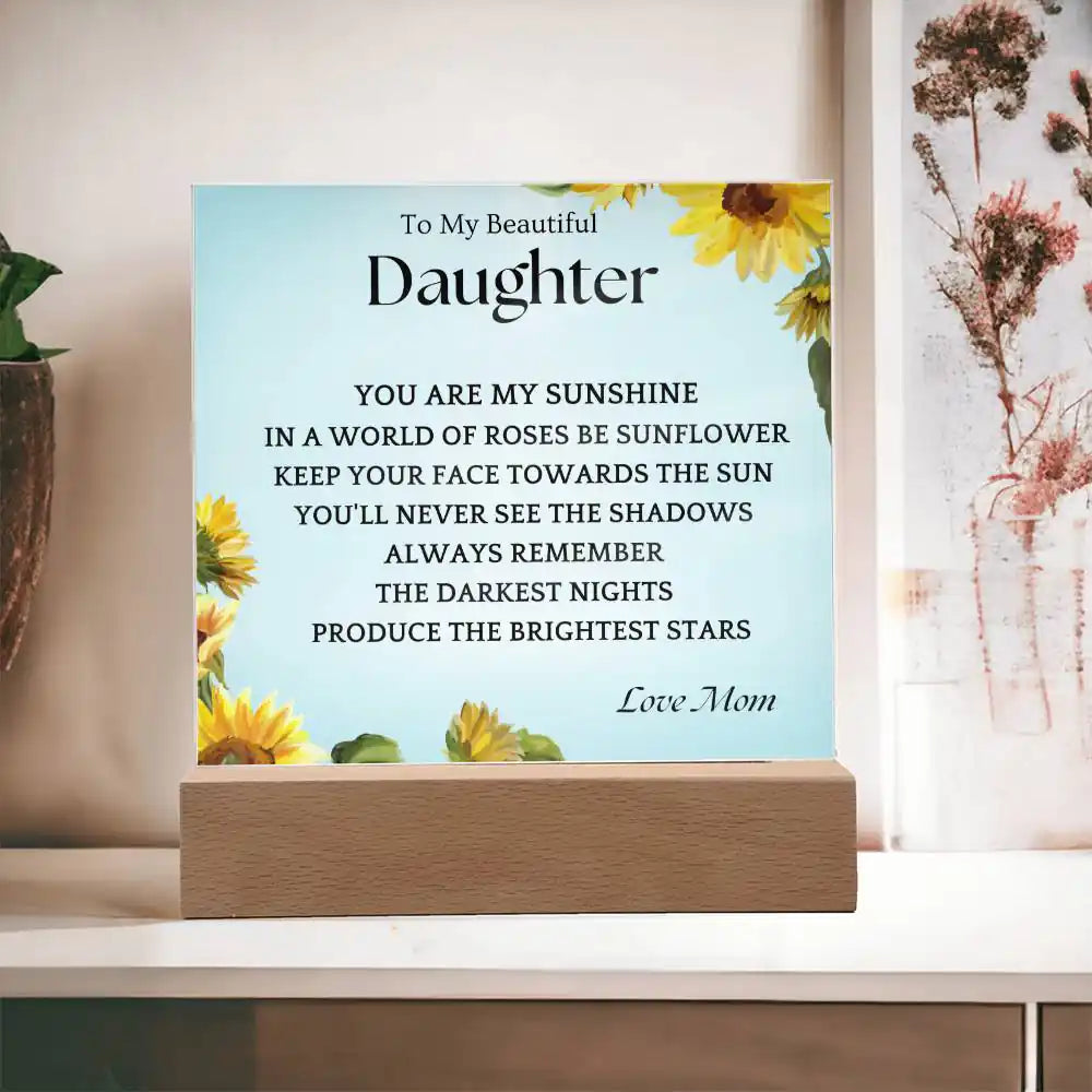 Shadows Gift For Daughter Acrylic Plaque Gift for 708 - Home & Garden > Decor > Decorative Plaques | Gifting2Go