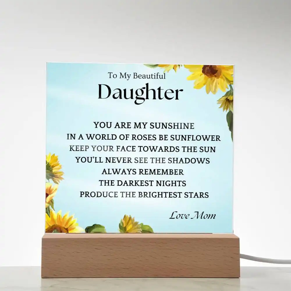 Shadows Gift For Daughter Acrylic Plaque Gift for 708 - Home & Garden > Decor > Decorative Plaques | Gifting2Go