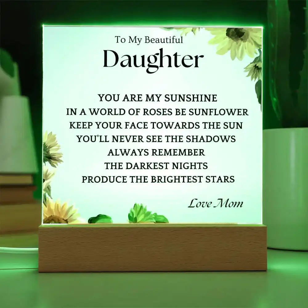 Shadows Gift For Daughter Acrylic Plaque Gift for 708 - Home & Garden > Decor > Decorative Plaques | Gifting2Go