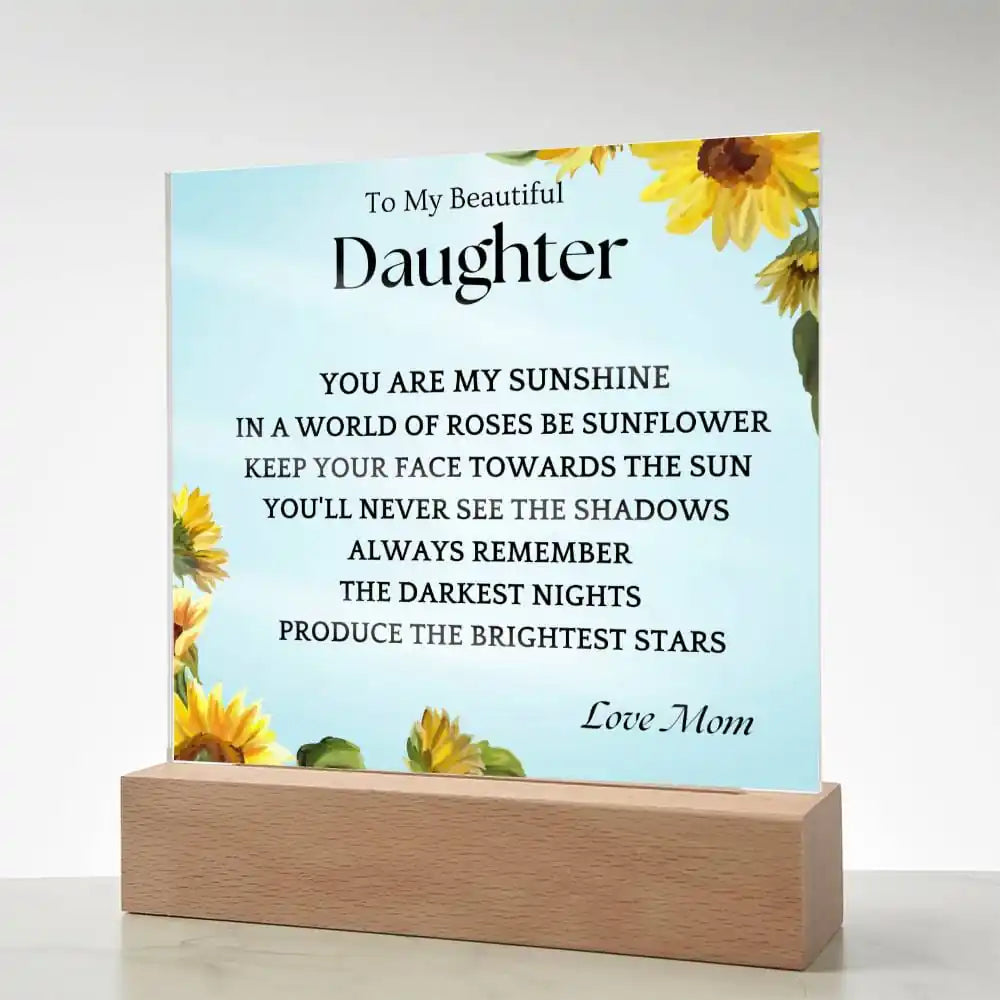 Shadows Gift For Daughter Acrylic Plaque Gift for 708 - Home & Garden > Decor > Decorative Plaques | Gifting2Go