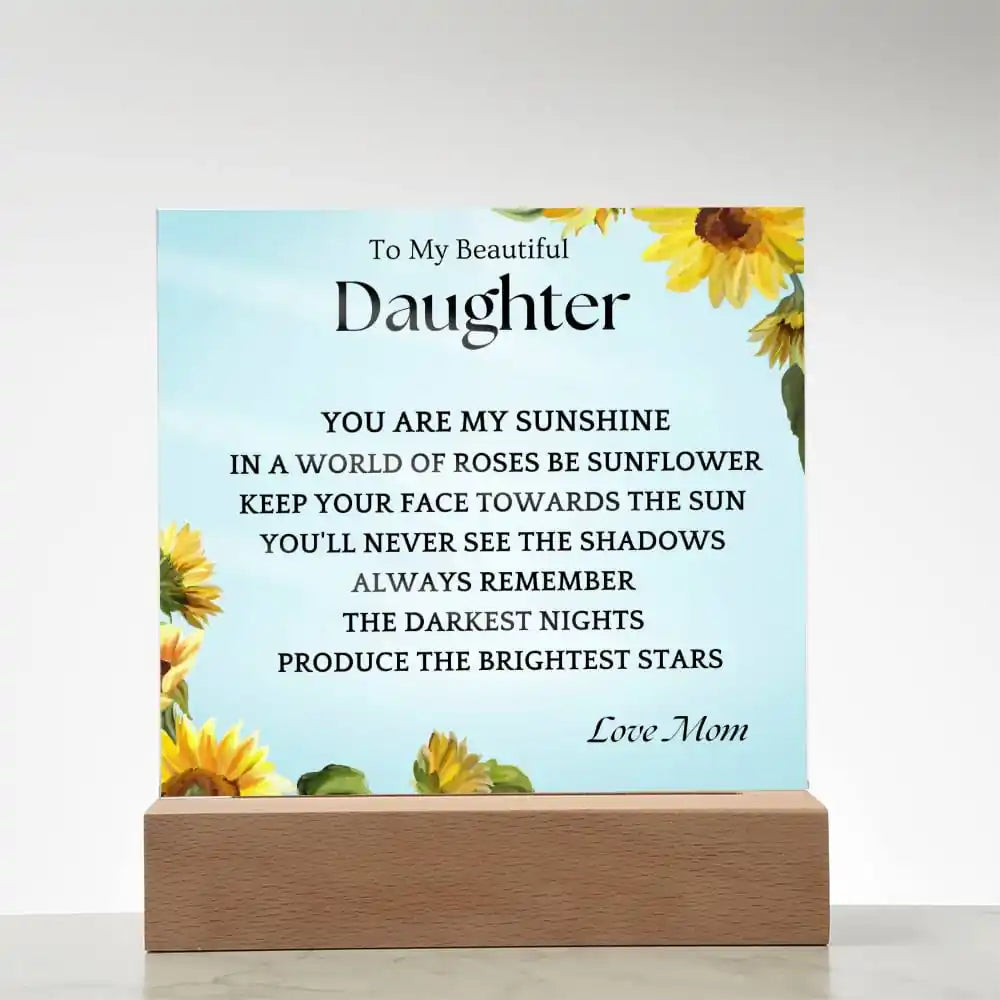 Shadows Gift For Daughter Acrylic Plaque Gift for 708 - Home & Garden > Decor > Decorative Plaques | Gifting2Go