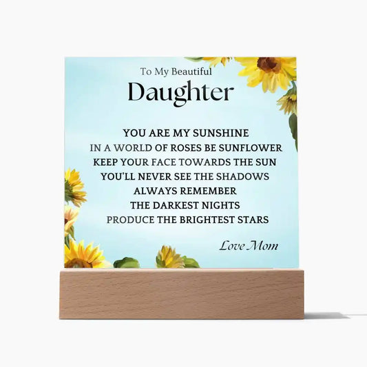 Shadows Gift For Daughter Acrylic Plaque Gift for 708 - Home & Garden > Decor > Decorative Plaques | Gifting2Go