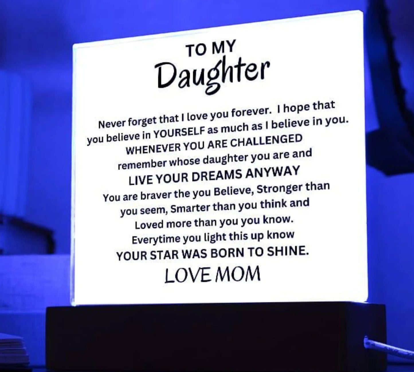 Stars Born To Shine Acrylic Gift For Daughter Gift for 708 - Home & Garden > Decor > Decorative Plaques | Gifting2Go