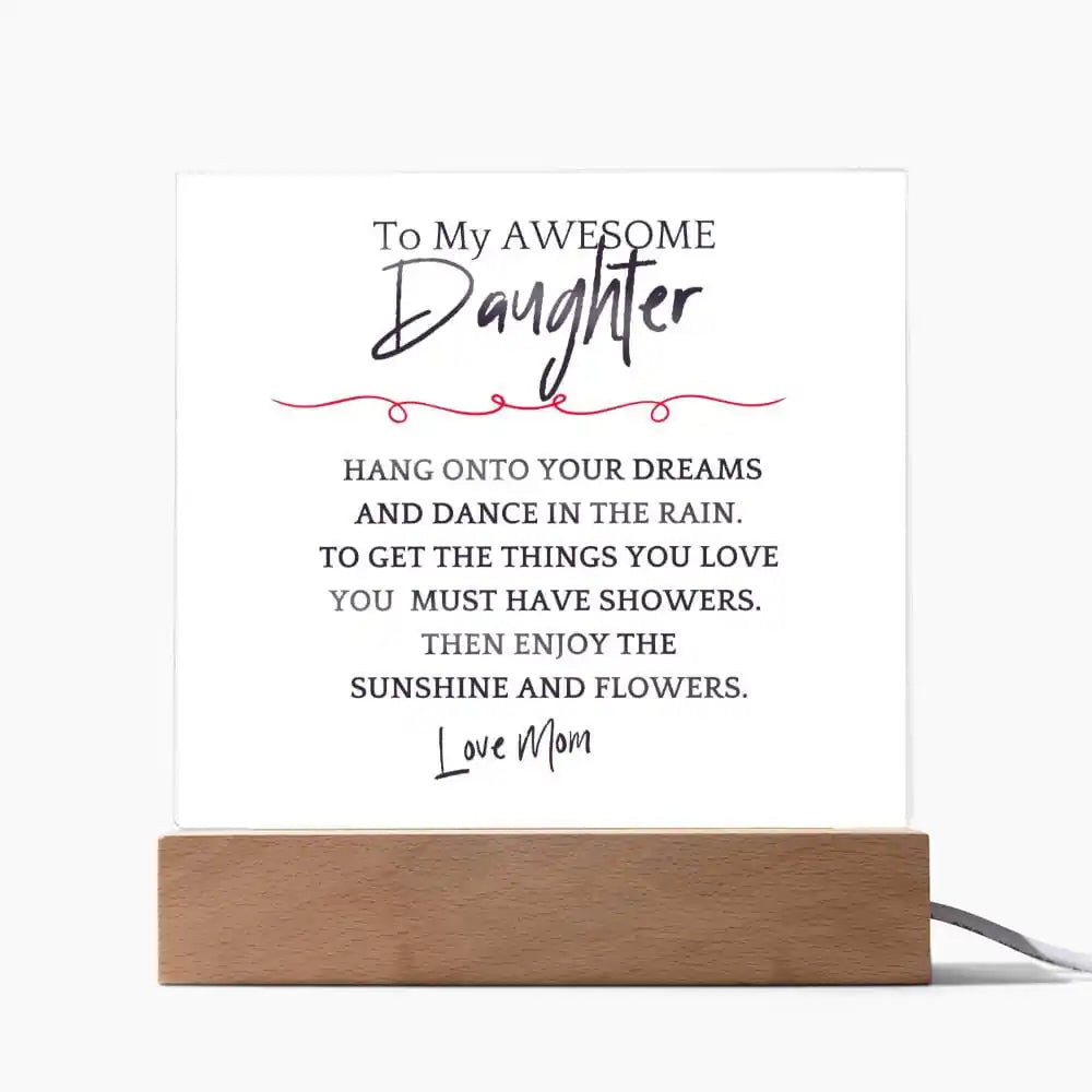 Sunshine Flowers Gift For Daughter Acrylic Plaque Gift for 708 - Home & Garden > Decor > Decorative Plaques | Gifting2Go