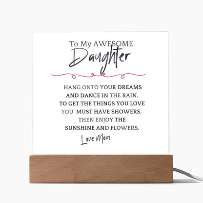 Sunshine Flowers Gift For Daughter Acrylic Plaque Gift for 708 - Home & Garden > Decor > Decorative Plaques | Gifting2Go