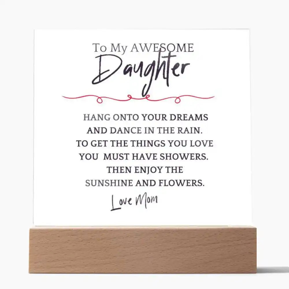 Sunshine Flowers Gift For Daughter Acrylic Plaque Gift for 708 - Home & Garden > Decor > Decorative Plaques | Gifting2Go