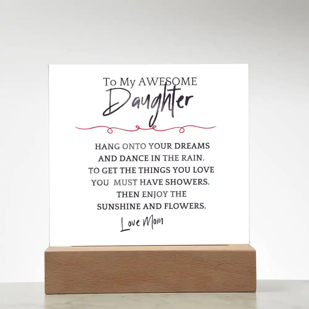 Sunshine Flowers Gift For Daughter Acrylic Plaque Gift for 708 - Home & Garden > Decor > Decorative Plaques | Gifting2Go