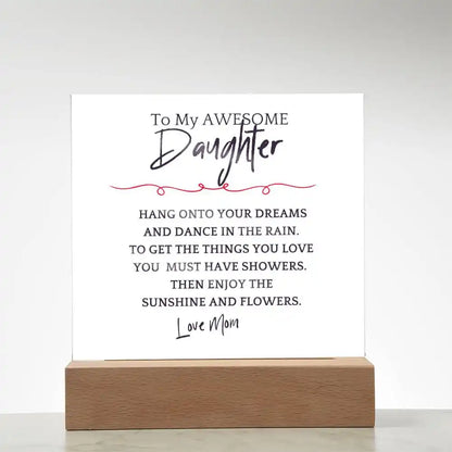 Sunshine Flowers Gift For Daughter Acrylic Plaque Gift for 708 - Home & Garden > Decor > Decorative Plaques | Gifting2Go