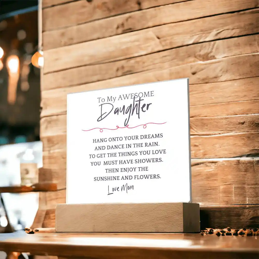 Sunshine Flowers Gift For Daughter Acrylic Plaque Gift for 708 - Home & Garden > Decor > Decorative Plaques | Gifting2Go