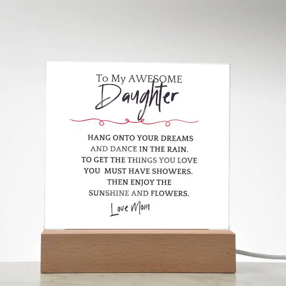 Sunshine Flowers Gift For Daughter Acrylic Plaque Gift for 708 - Home & Garden > Decor > Decorative Plaques | Gifting2Go